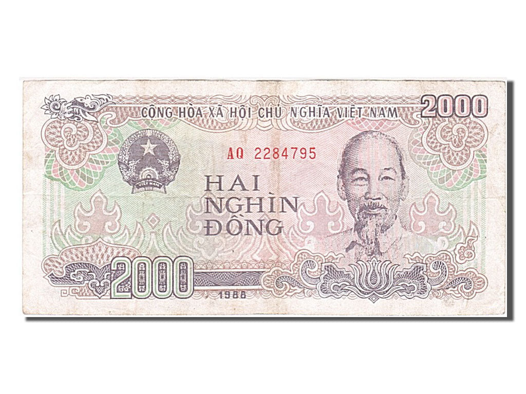 Banknote, Viet Nam, 2000 Dông, 1988, VF(20-25)