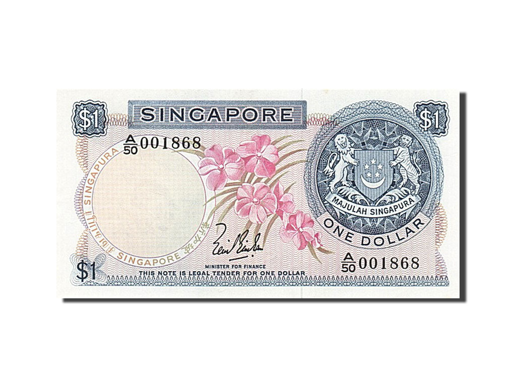 Banknote, Singapore, 1 Dollar, 1971, UNC(65-70)