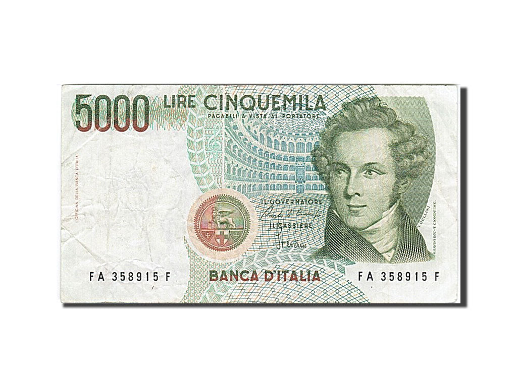 Billet, Italie, 5000 Lire, 1985, 1985-01-04, TTB