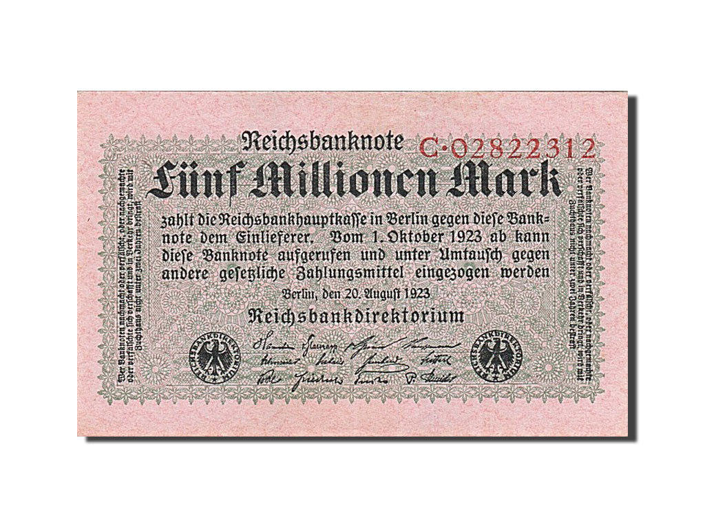 Banknote, Germany, 5 Millionen Mark, 1923, 1923-08-20, UNC(63)
