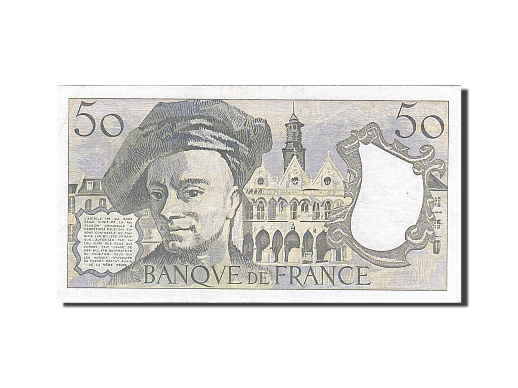 Banknot, Francja, 50 Francs, Quentin de La Tour, 1977, EF(40-45), Fayette:67.2