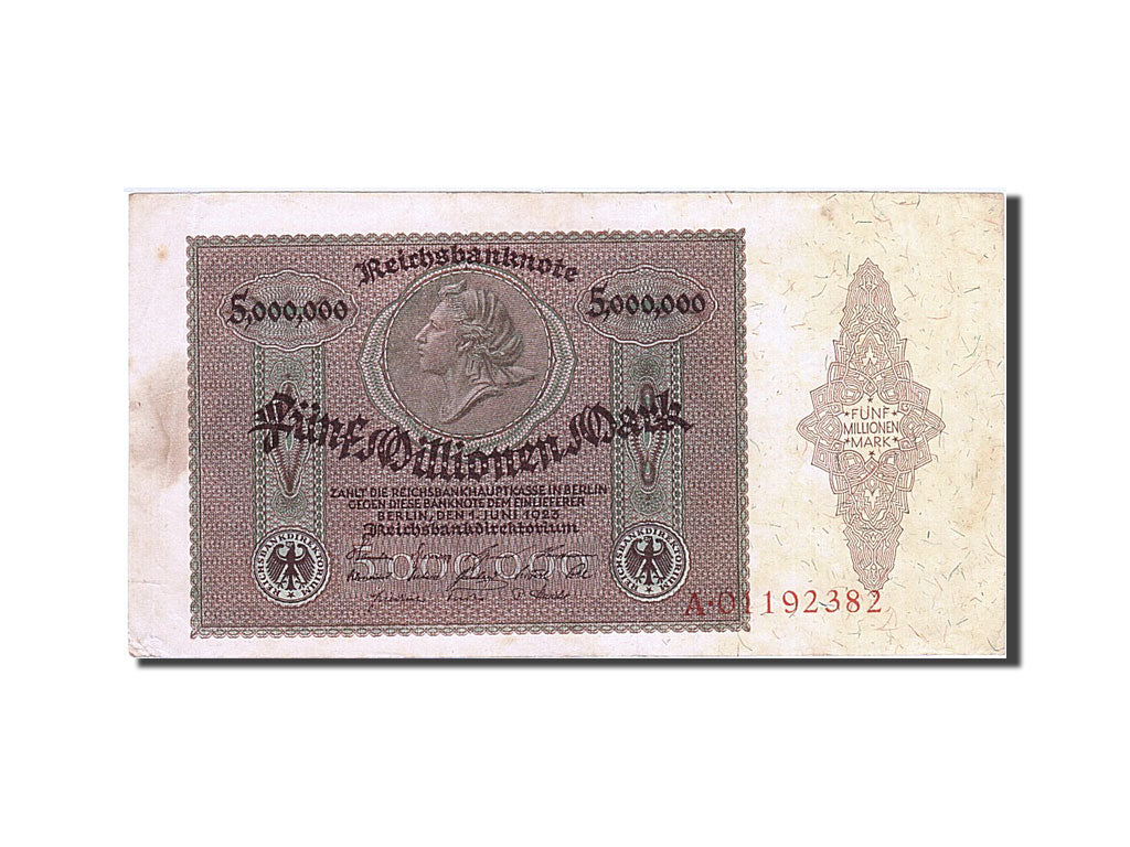 Banknote, Germany, 5 Millionen Mark, 1923, 1923-06-01, AU(55-58)