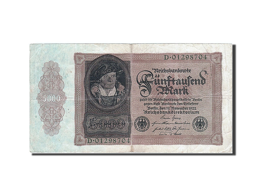 Billete, 5000 Mark, 1922, Alemania, 1922-11-19, MBC