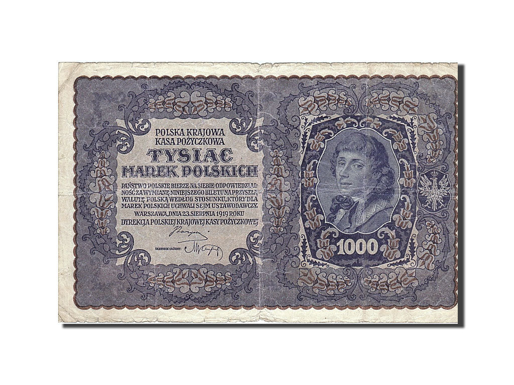 Billet, Pologne, 1000 Marek, 1923, 1923-08-23, TB