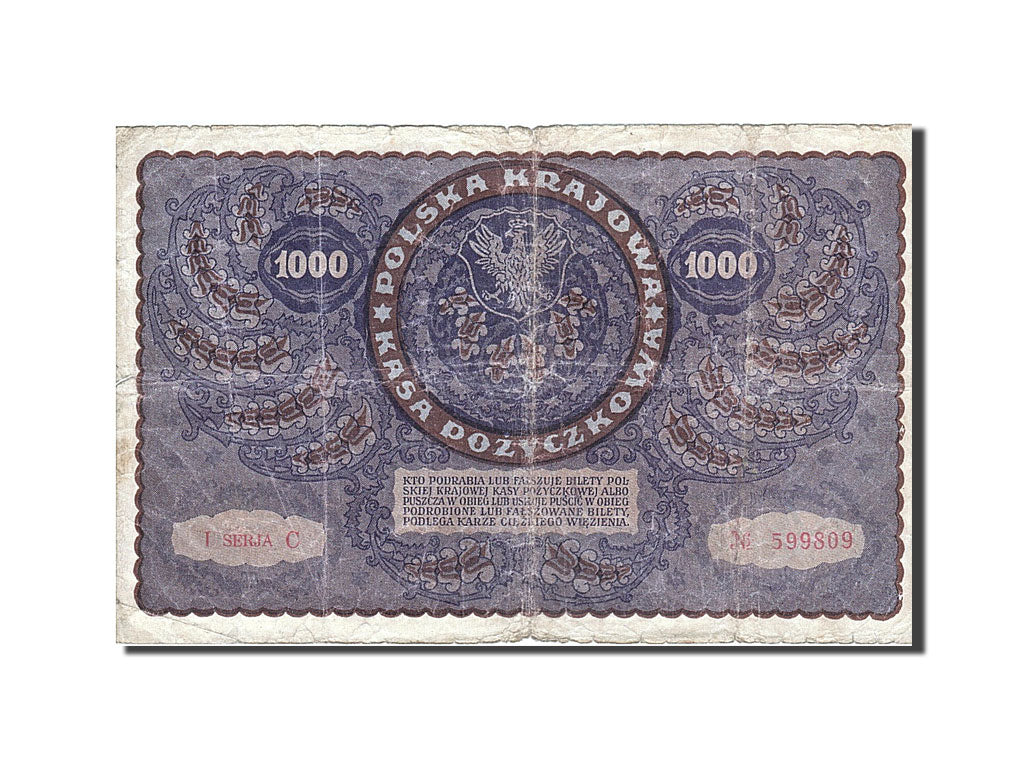 Billet, Pologne, 1000 Marek, 1923, 1923-08-23, TB