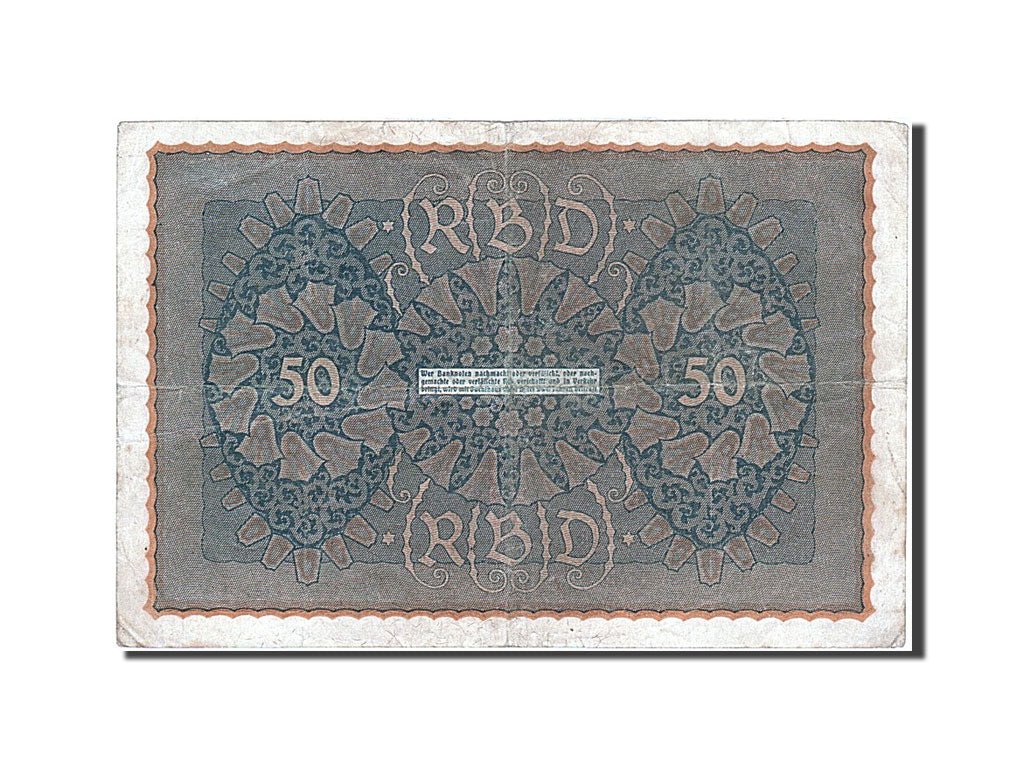 Biljet, Duitsland, 50 Mark, 1919, 1919-06-24, TB+