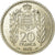 Monaco, 20 Francs, 1945, Copper-nickel, MS(60-62), Gadoury:137