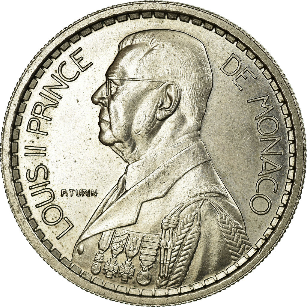 Monaco, 10 Francs, 1945, Copper-nickel, MS(60-62), Gadoury:136