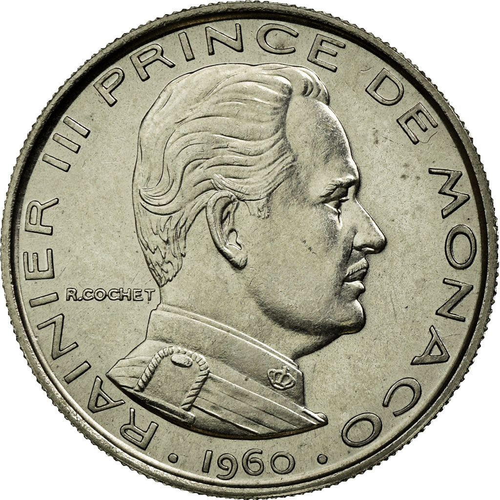 Monaco, Franc, 1960, Nickel, MS(60-62), Gadoury:150