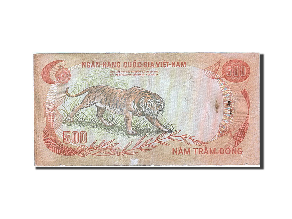 Banknot, Południowy Wiet Nam, 500 Dông, 1972, VF(20-25)