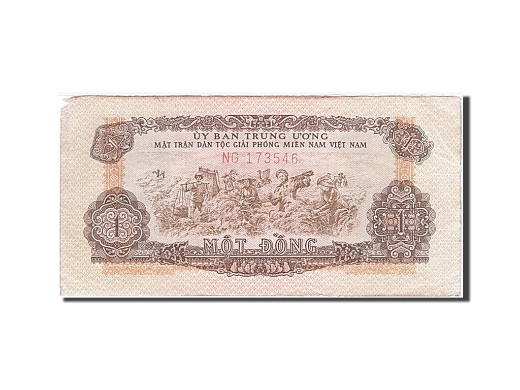 Biljet, Zuid Viëtnam, 1 D<ox>ng, 1963, TTB+
