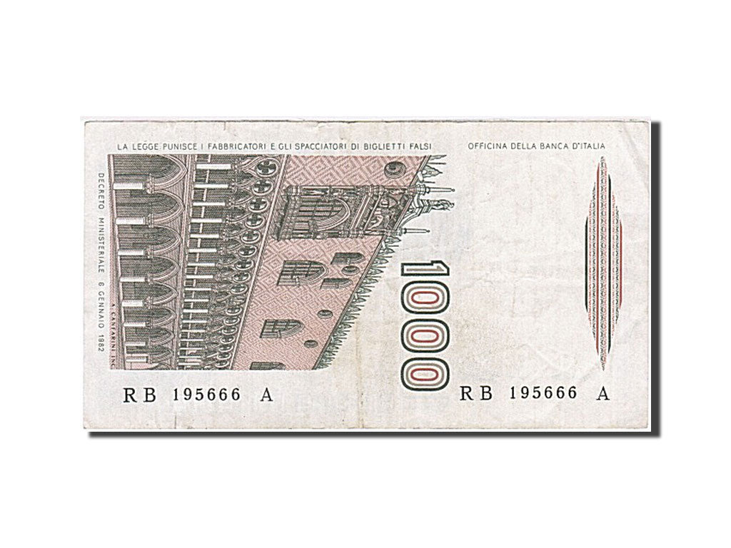 Geldschein, Italien, 1000 Lire, 1982, 1982-01-06, SS