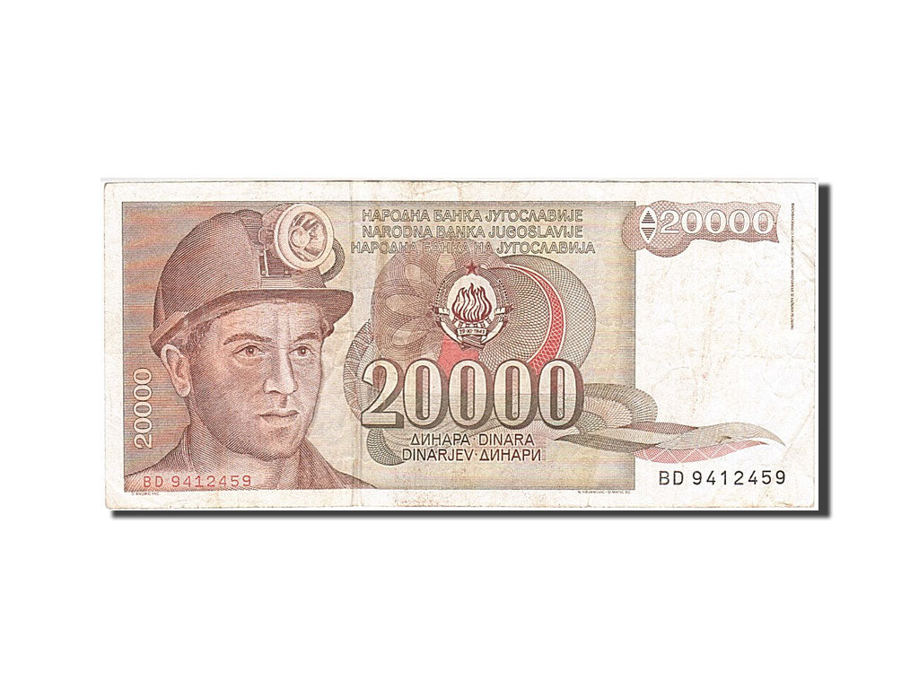 Banconote, Iugoslavia, 20,000 Dinara, 1987, 1987-05-01, BB