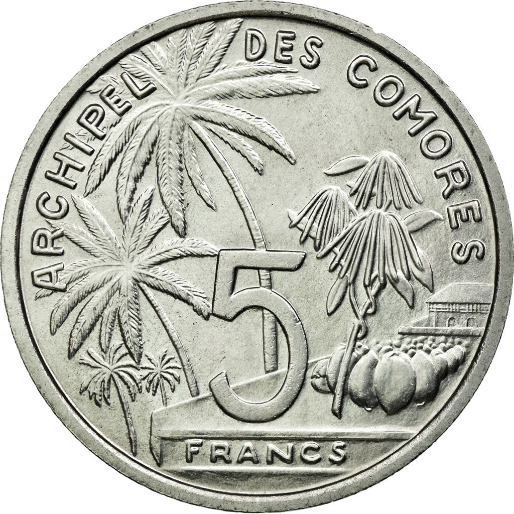 Comores, 5 Francs, 1964, Paris, Aluminium, FDC, Lecompte:36