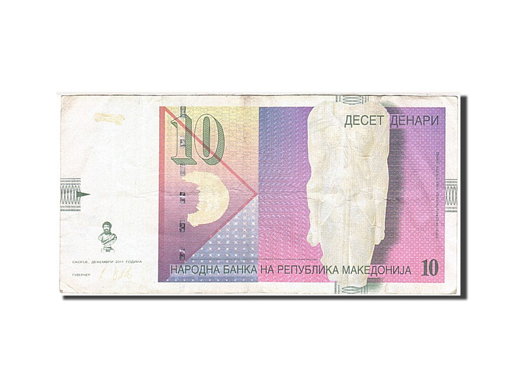 Banconote, Macedonia, 10 Denari, 2011, BB