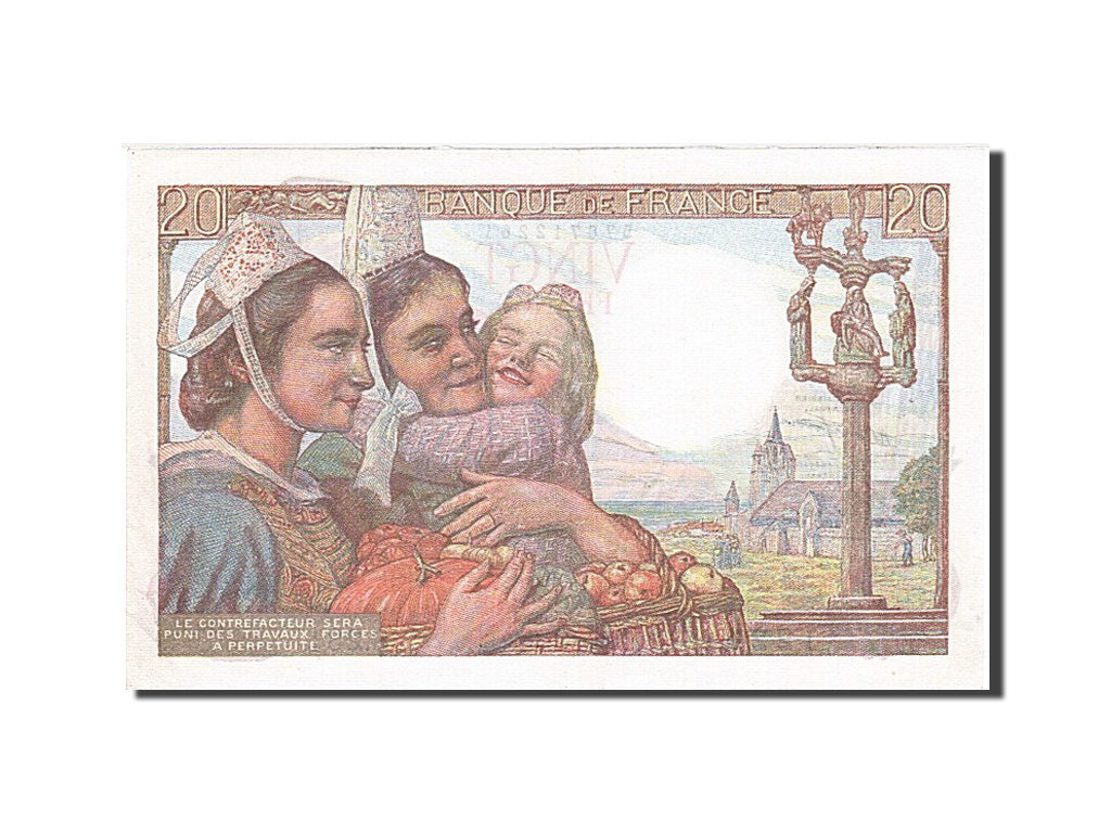 Billete, Francia, 20 Francs, 20 F 1942-1950 ''Pêcheur'', 1949, 1949-11-03, EBC