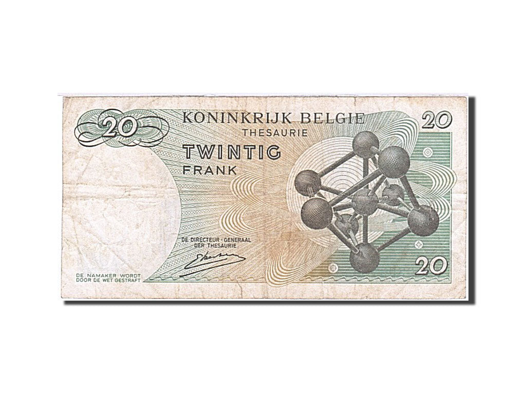 Banknote, Belgium, 20 Francs, 1964, 1964-06-15, VF(20-25)