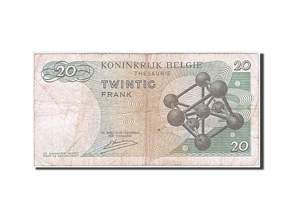 Banconote, Belgio, 20 Francs, 1964, 1964-06-15, MB