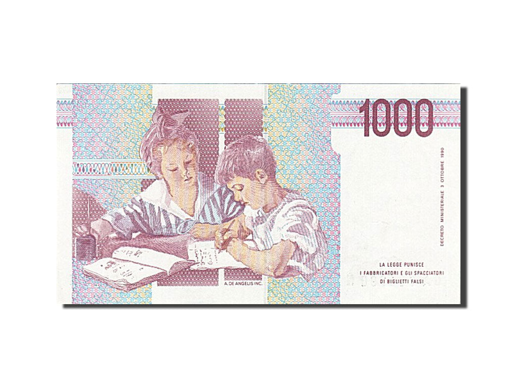 Billete, 1000 Lire, 1990, Italia, SC
