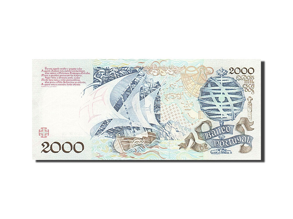 Banknote, Portugal, 2000 Escudos, 1992, 1992-07-16, UNC(63)