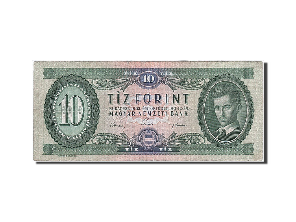 Banknote, Hungary, 10 Forint, 1962, 1962-10-12, VF(20-25)
