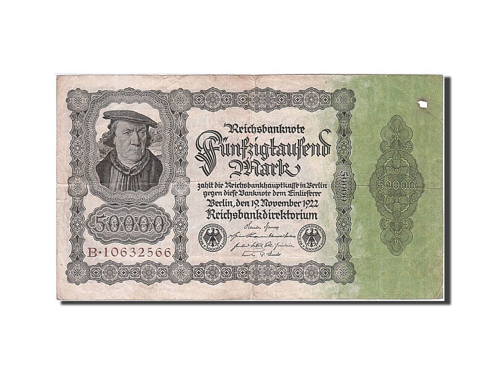 Banknote, Germany, 50,000 Mark, 1922, 1922-11-19, F(12-15)