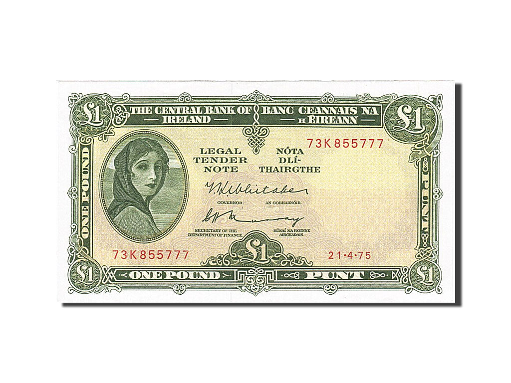 Billet, Ireland - Republic, 1 Pound, 1975, 1975-04-21, SPL