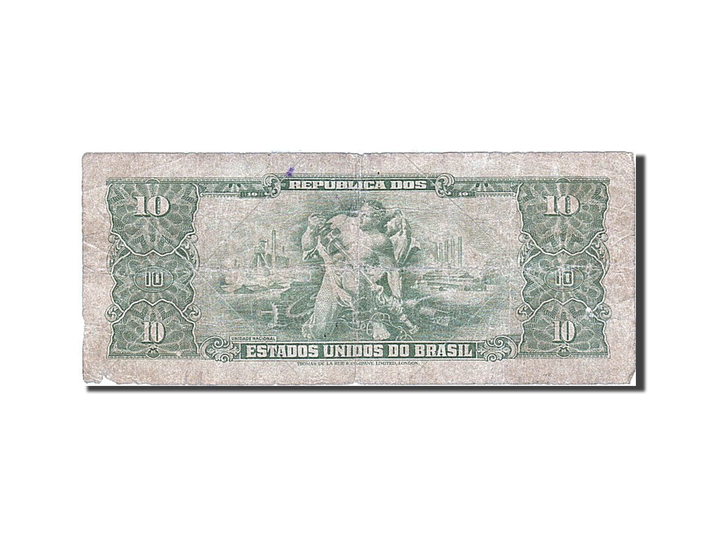 Billet, Brésil, 10 Cruzeiros, 1962, B