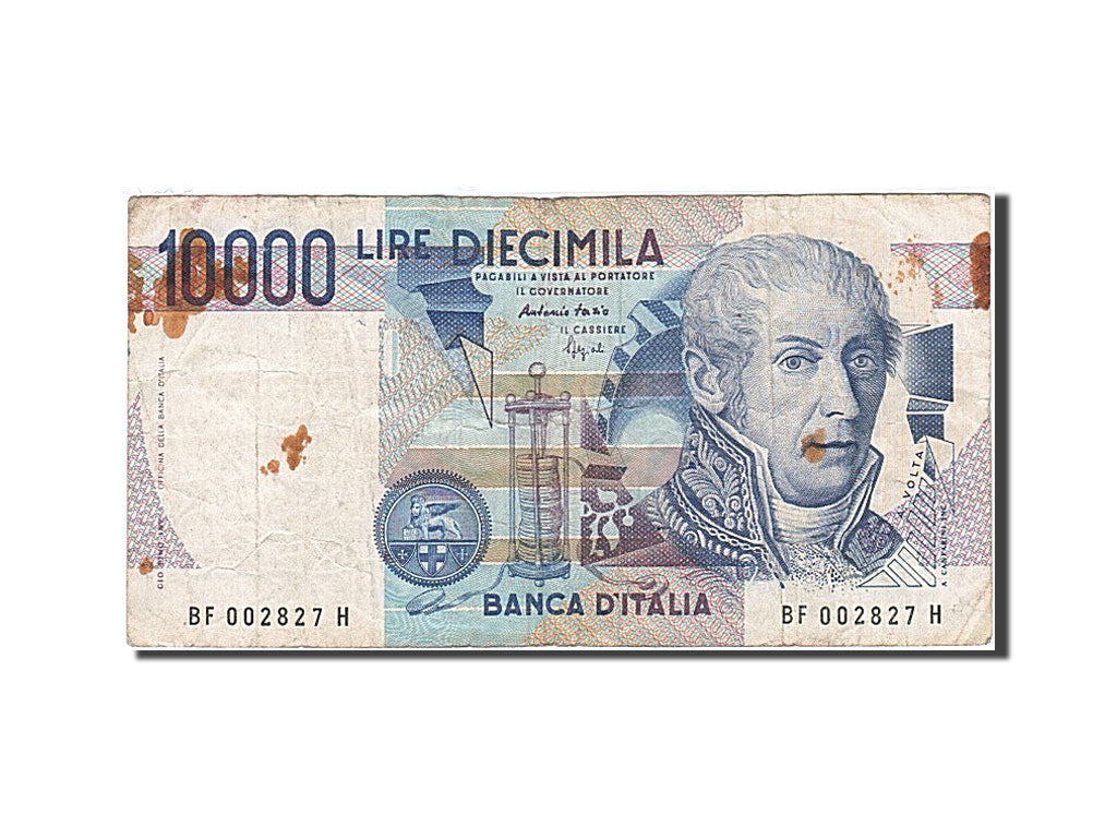 Banknot, Włochy, 10,000 Lire, 1984, 1984-09-03, VG(8-10)