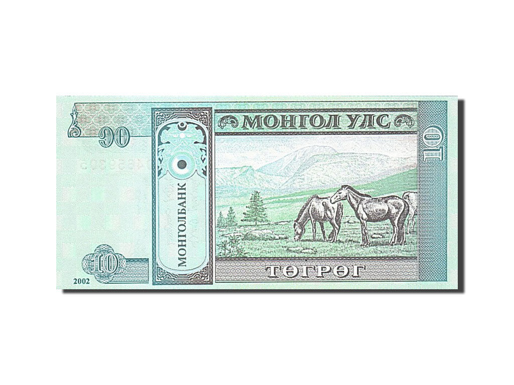 Billete, 10 Tugrik, 2002, Mongolia, UNC