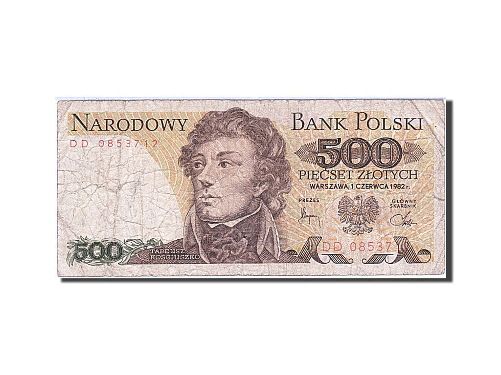 Billet, Pologne, 500 Zlotych, 1982, 1982-06-01, B