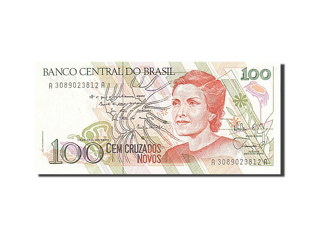 Banknote, Brazil, 100 Cruzeiros, 1990, UNC(65-70)