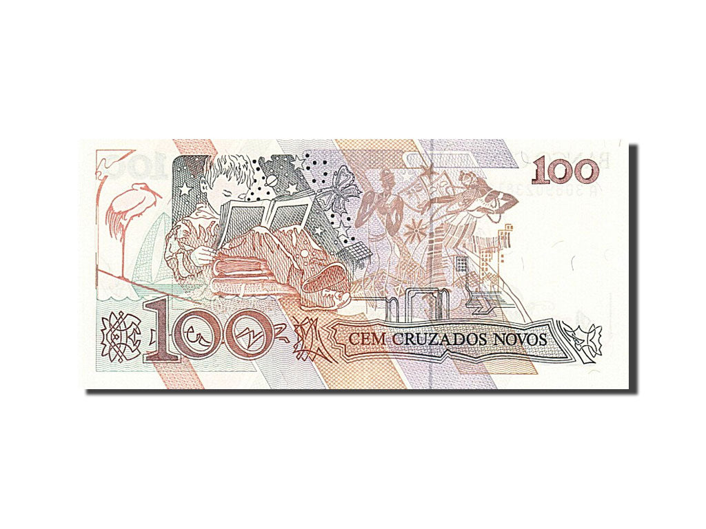 Banknote, Brazil, 100 Cruzeiros, 1990, UNC(65-70)