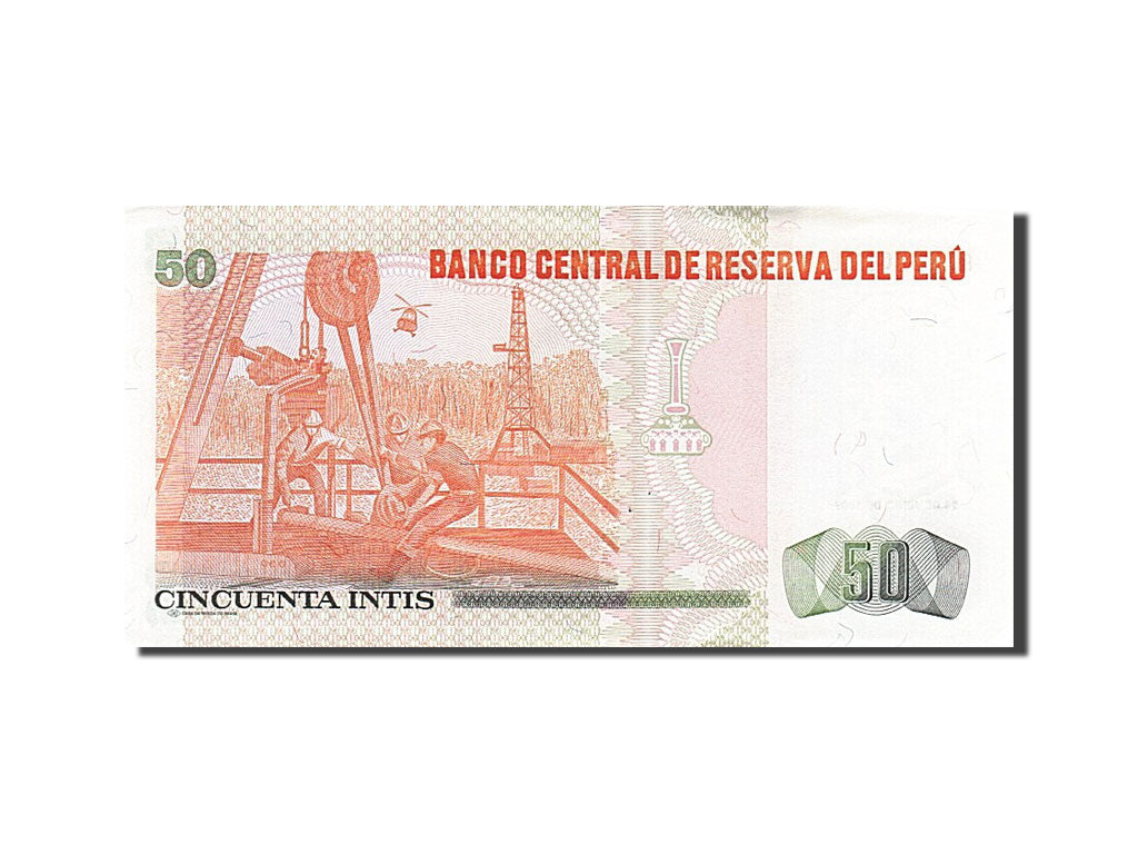 Banknote, Peru, 50 Intis, 1987, 1987-06-26, UNC(60-62)