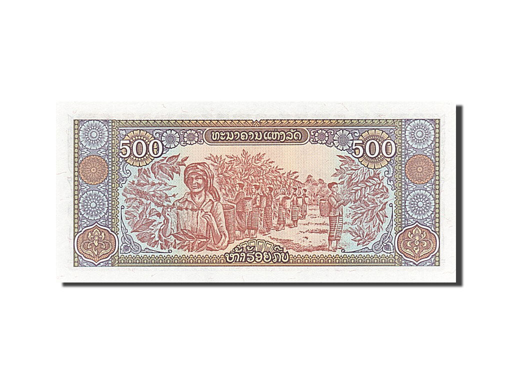 Banconote, Laos, 500 Kip, 1988, FDS