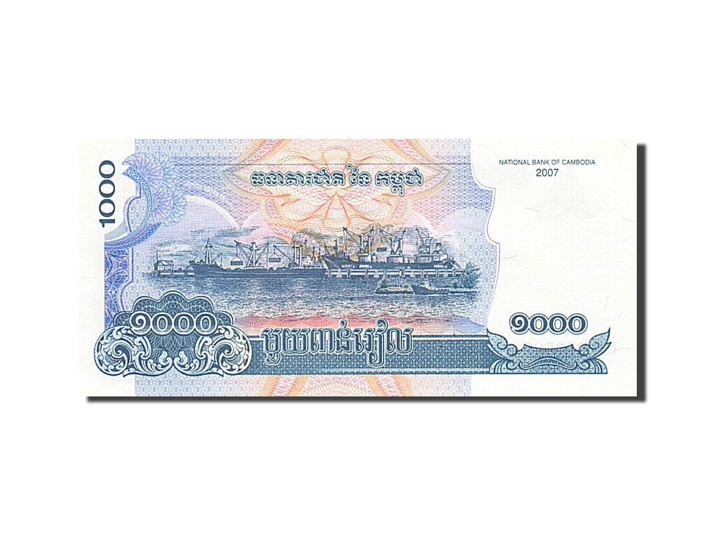 Biljet, Cambodja, 1000 Riels, 2007, SUP+