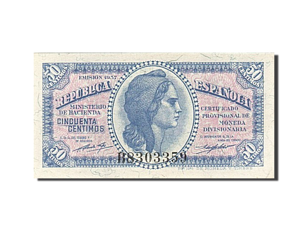 Banknote, Spain, 50 Centimos, 1937, UNC(63)