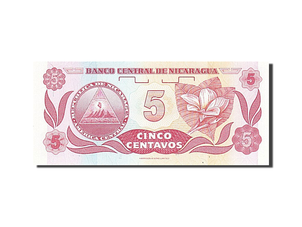 Billete, 5 Centavos, Nicaragua, UNC