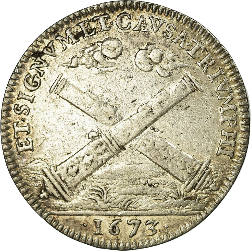 France, Token, 1673, Silver, EF(40-45), Feuardent:976