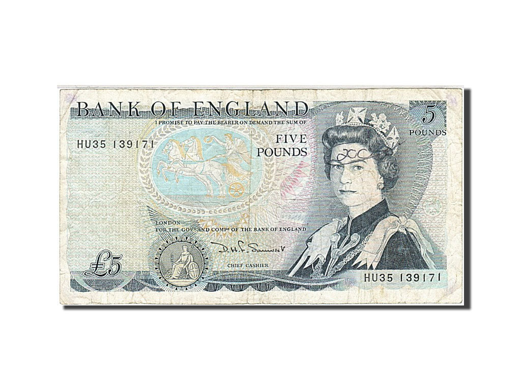 Geldschein, Großbritannien, 5 Pounds, 1987, SGE+