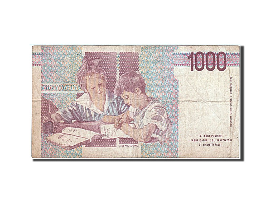 Banknote, Italy, 1000 Lire, 1990, 1990-10-03, VF(30-35)