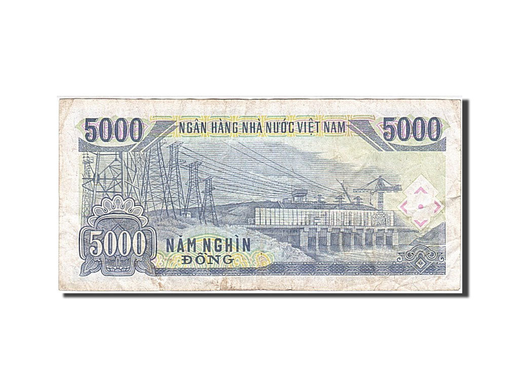 Banknot, Wiet Nam, 5000 D<ox>ng, 1991, VF(20-25)