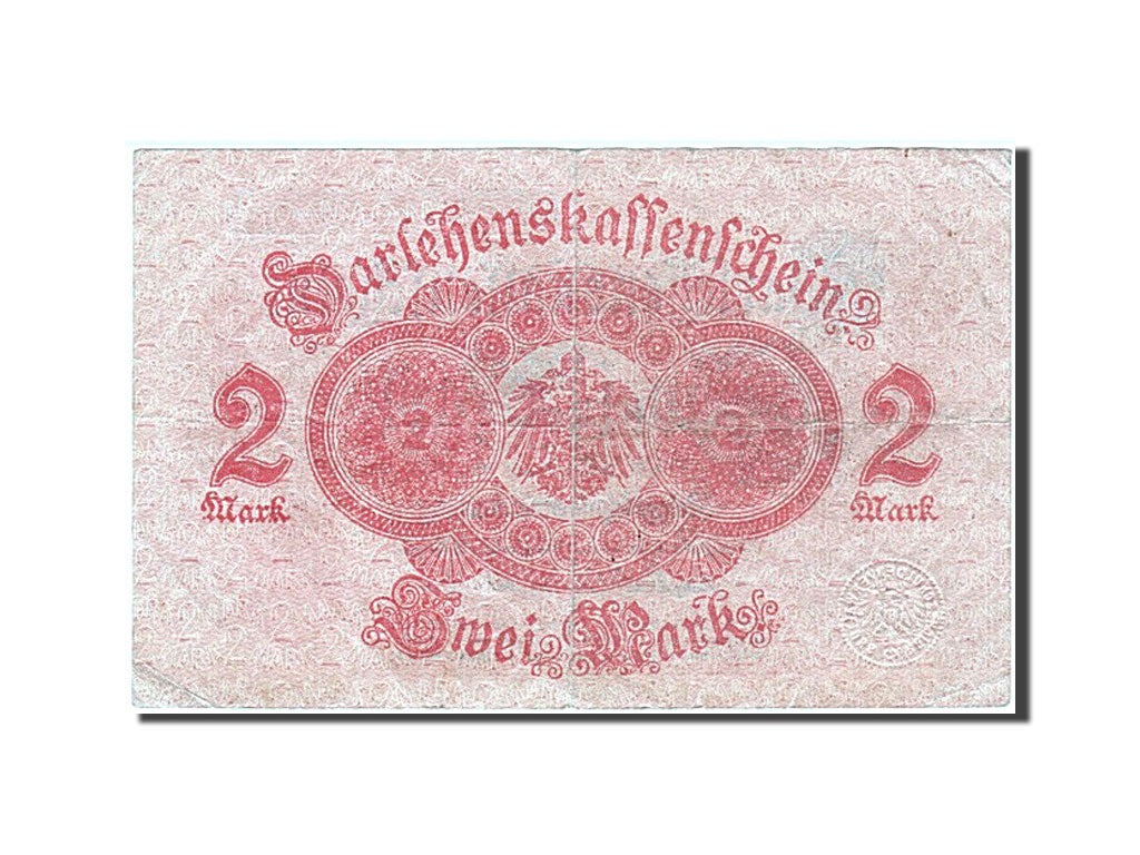 Biljet, Duitsland, 2 Mark, 1914, 1914-08-12, TB
