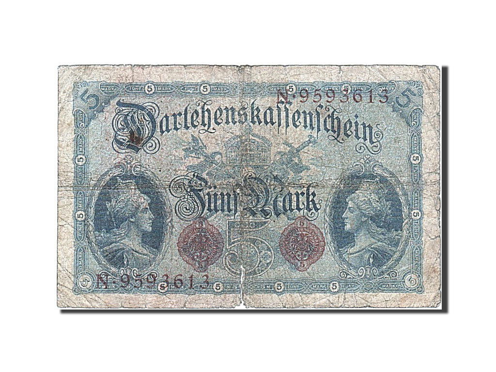 Geldschein, Deutschland, 5 Mark, 1914, 1914-08-05, SGE