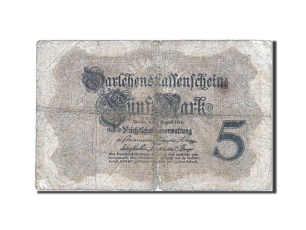 Geldschein, Deutschland, 5 Mark, 1914, 1914-08-05, SGE