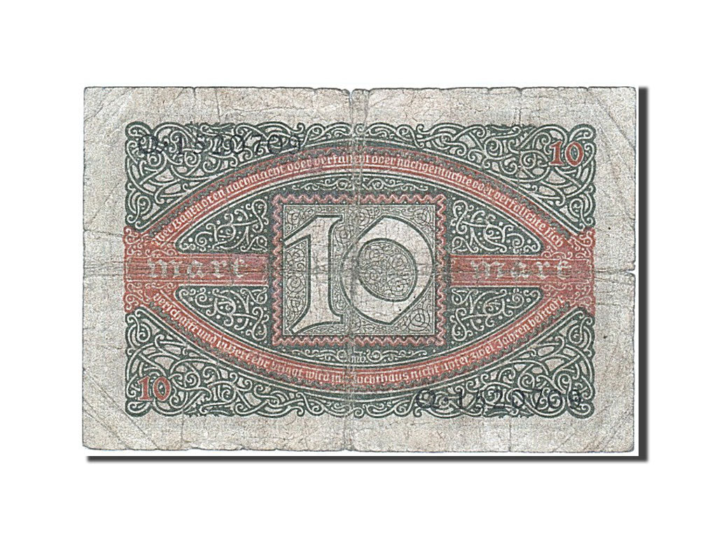 Biljet, Duitsland, 10 Mark, 1920, B