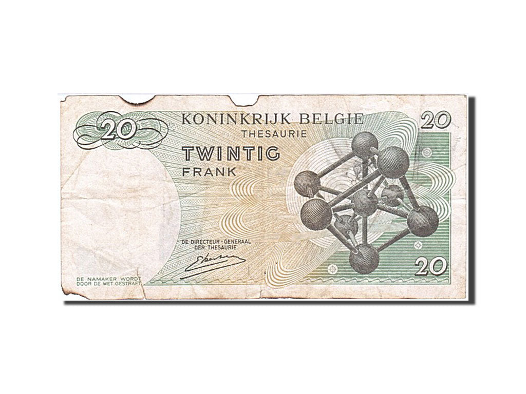 Banknot, Belgia, 20 Francs, 1964, 1964-06-15, VG(8-10)