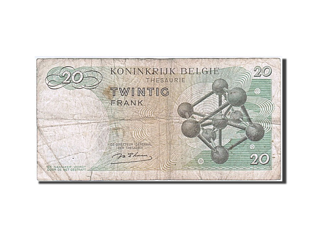 Banknote, Belgium, 20 Francs, 1964, 1964-06-15, VF(20-25)