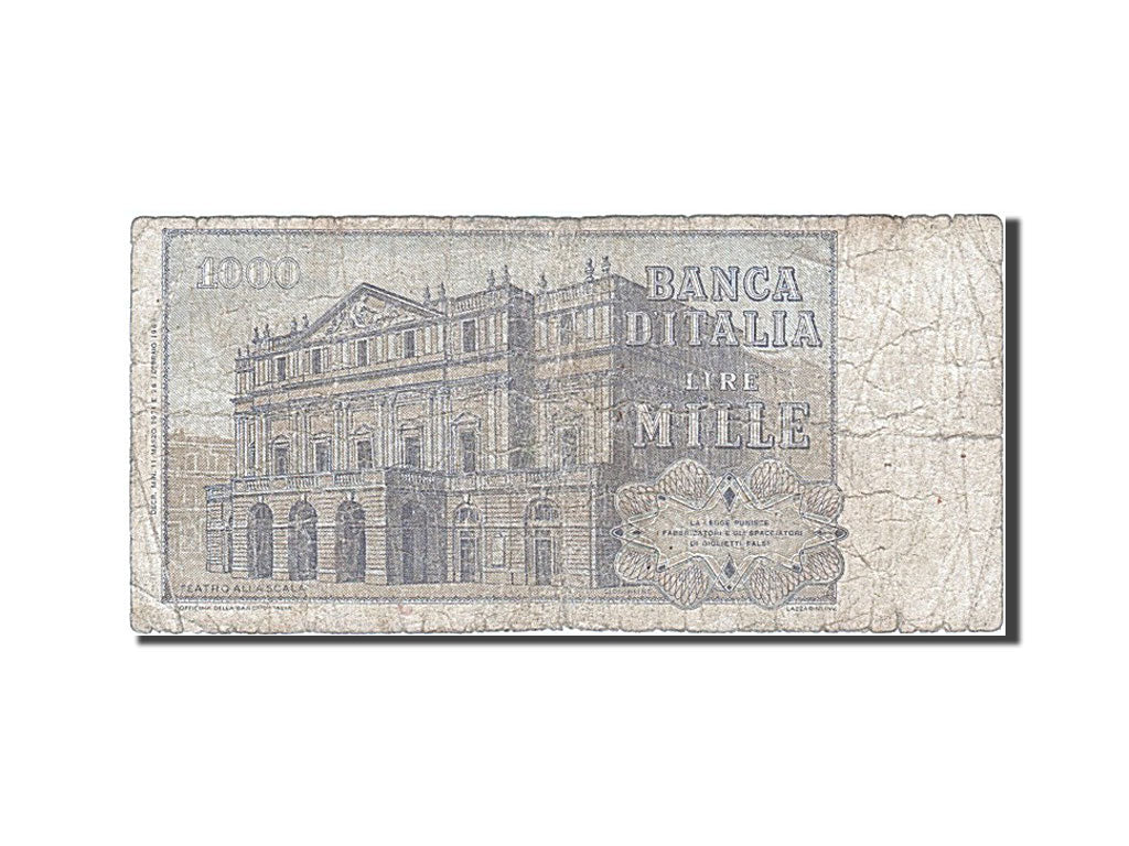 Banknot, Włochy, 1000 Lire, 1969, VG(8-10)