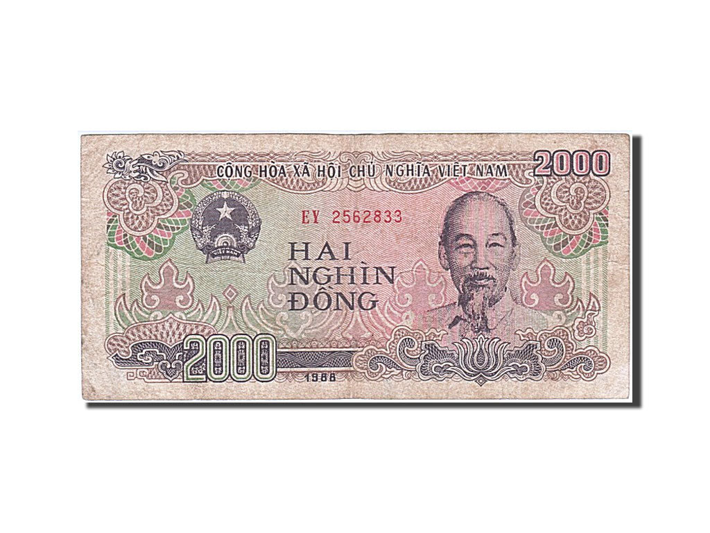 Banknote, Viet Nam, 2000 Dông, 1988, VF(20-25)